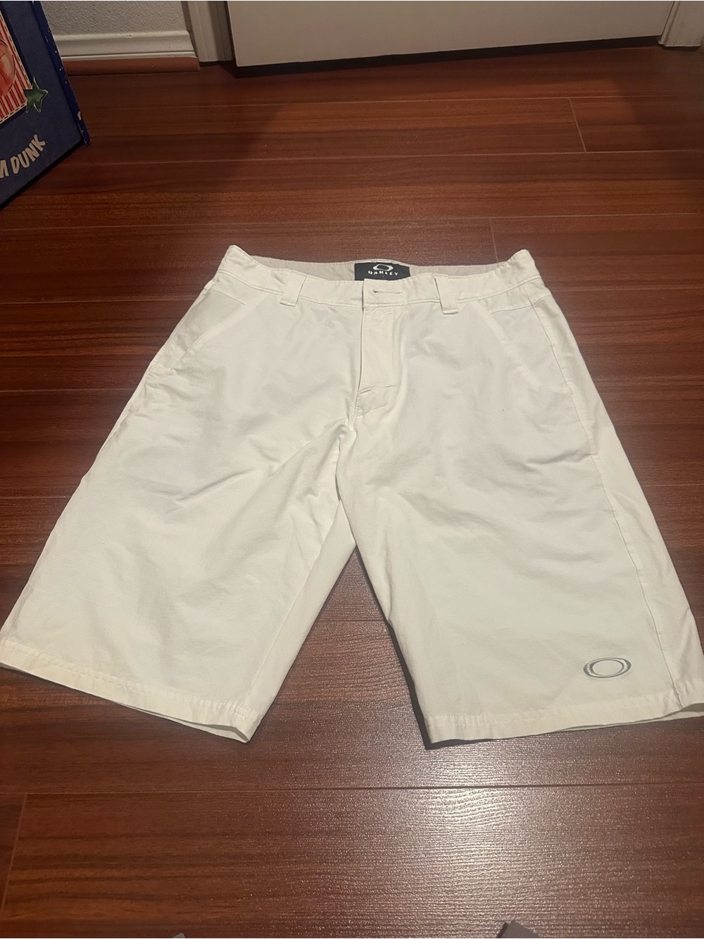 Oakley Men's White Flat-Front Performance Shorts